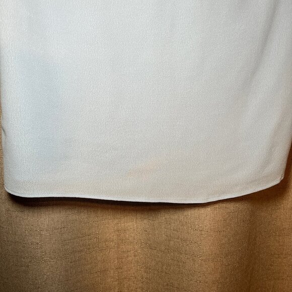 Lush Light Blue Top with Faux Leather Mesh Sleeves - Picture 6 of 6